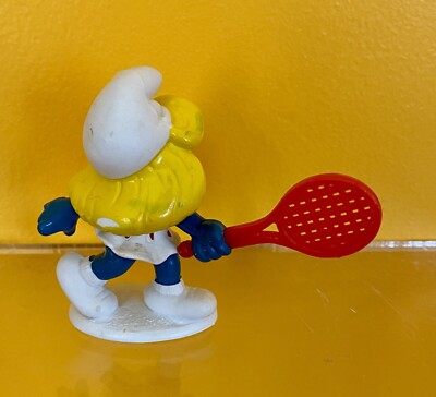 Smurfs - 20135 - Tennis Smurfette Smurf with Red Tennis Racket PVC