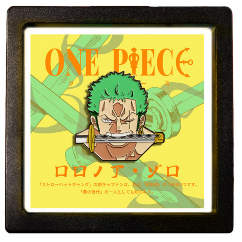 Anime One Piece Roronoa Zoro Hard Enamel Pin Metal Badge Brooch Collectible  Gift