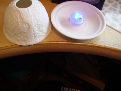 Cello OWL DESIGN Tea Light Dome ~ Ceramic Illuminaire ~ & COLOUR CHANGING LED - Picture 3 of 7