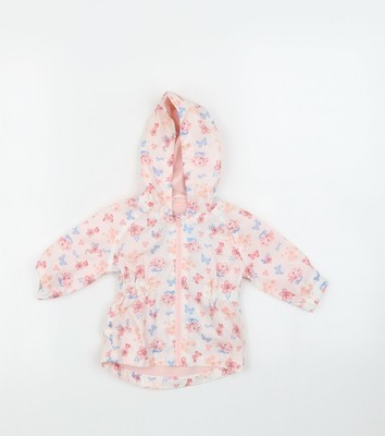 Primark Girls Pink Floral Rain Coat 