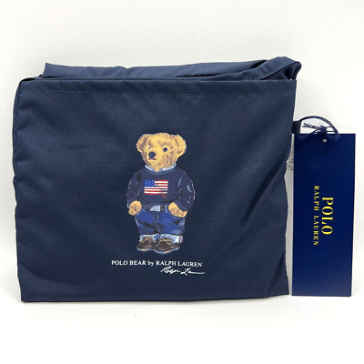Polo Ralph Lauren Polo Bear Rain Bag Reusable bag American Flag Bear Navy NEW