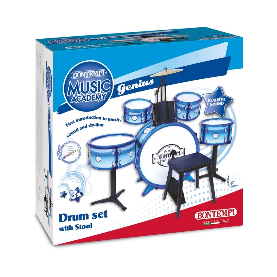 -51 4831 – Batterie Rock Drummer 5 fûts 514831 Blanc Bleu - Photo 4/4