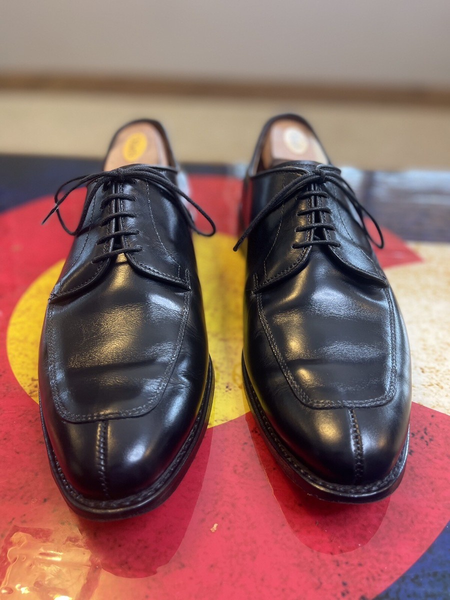 Allen Edmonds Delray Men 10.5 E Black Calfskin Leather Split  display picture 2
