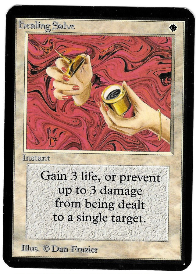 MTG Healing Salve Alpha -White Instant- art by Dan Frazier Magic