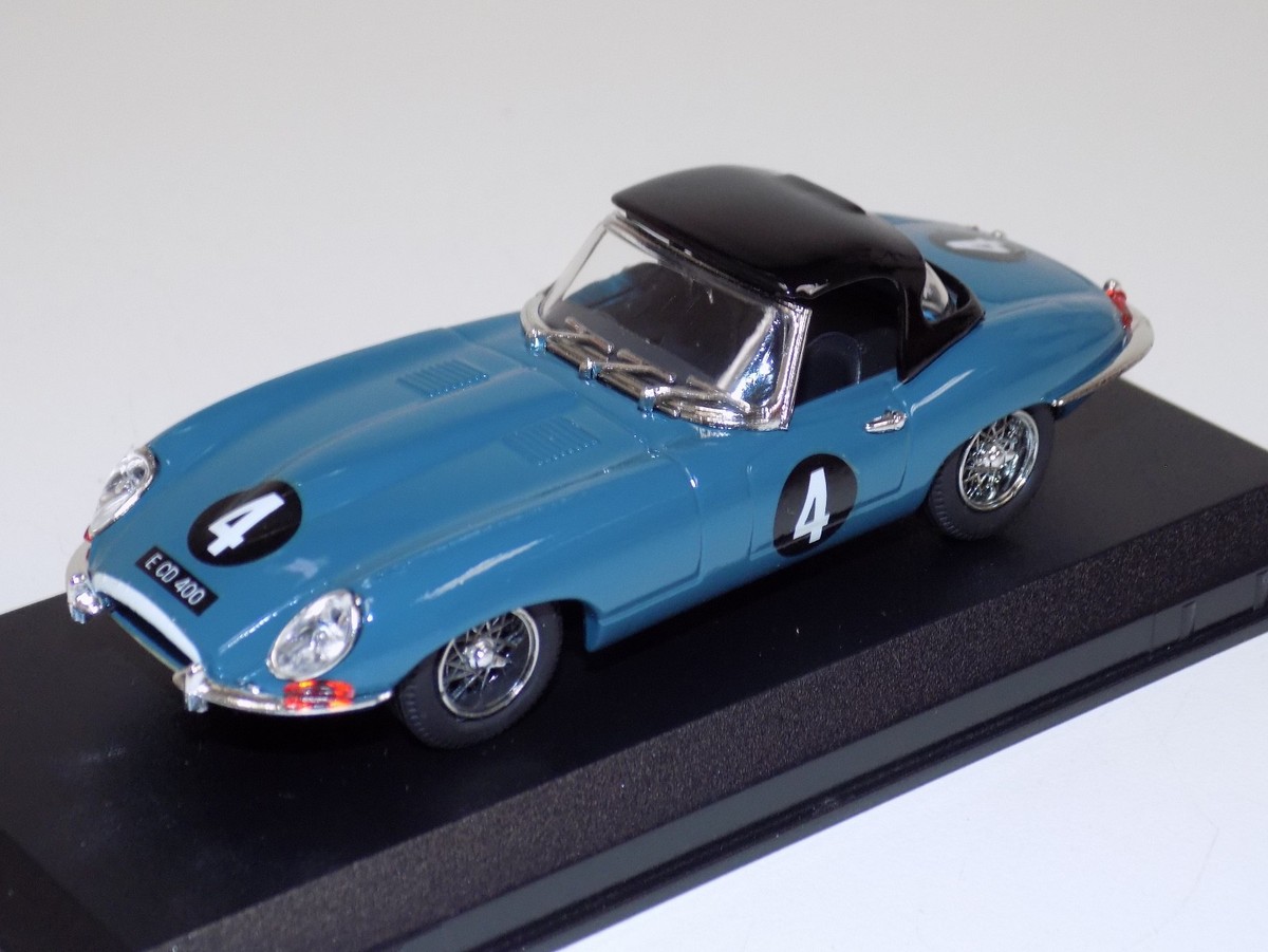 ジャガー Eタイプ カブリオレ1961 1:43 Jaguar E-Type 1/43 Best Model Jaguar E Type Spyder Car #4 G.Hill from 1961