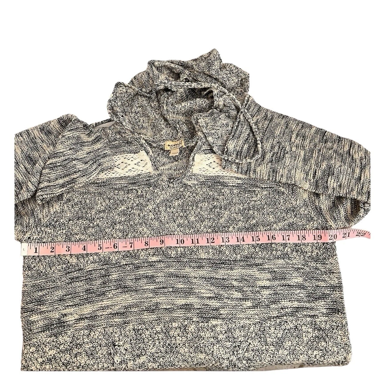 VETEMENTS Maglione One World pull over taglia PL tasche canguro felpa blu maniche lunghe