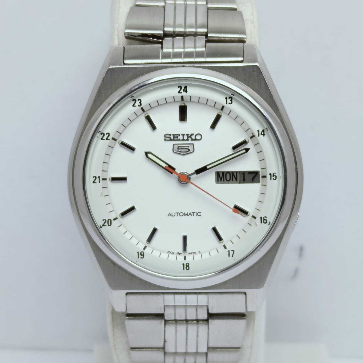 Seiko 5 Automatic Railway Time 7009-321A Day/Date Vintage Men's