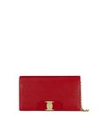 100% AUTH NEW SALVATORE FERRAGAMO MISS VARA RED BOW CHAIN WALLET ON CHAIN BAG