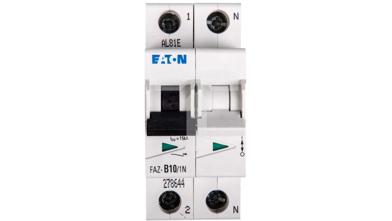 Miniature circuit breaker 1 + NB 10A 15kA AC FAZ B10 / 1N 278644 /T2UK