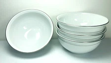Thomas Rosenthal Germany THO615 Cereal Soup Bowls SET 4 White   6 3/4” Dia