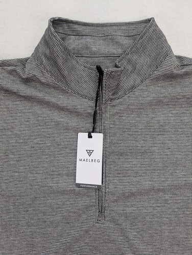 Maelreg Performance Pullover Men's Golf 1/4 Zip Shirt Size L Plaid NEW - Picture 4 of 16