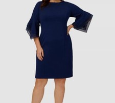 Adrianna Papell Plus Knit Crepe Sheath Dress Size 14