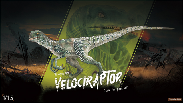 DINO DREAM 1/15 Green Velociraptor Raptor Figure Dinosaur Toy Animal Collector | eBay