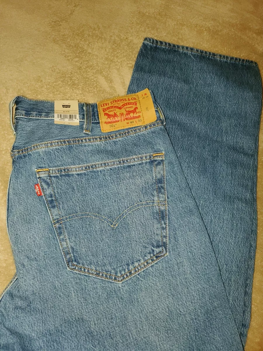 Levis 501 Original Fit Mens Jeans W 40 L 30 On My Radio-Denim Blue 40x30 95901 Levis 501 Original Fit Mens Jeans W 40 L 30 On My Radio-Denim Blue 40x30 95901