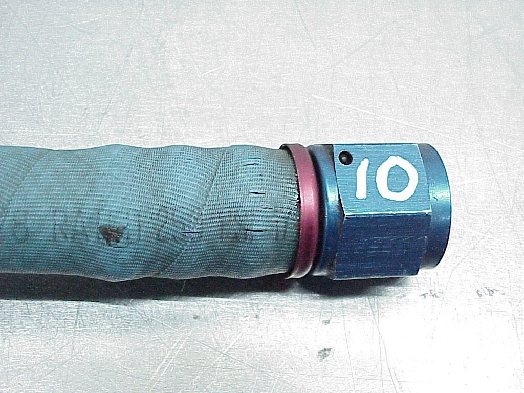 10" Aeroquip PushLoc Hose with 10 AN 90° & Straight Push On Fittings
