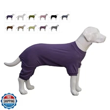 Lovelonglong Ribbed Dog Pajamas Cotton Knitted Dog Jumpsuits 4 Legged All Sea