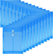 40 PCS Plastic Envelopes Poly Envelope Expandable File Document Folders