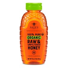 Nate's Organic 100 Pure, Raw Unfiltered Honey 16 Ounce Pack of 1 , Orange