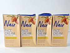 Lot Of 4 Nair Hair Remover Moisturizing Face Cream with Sweet Almond Oil 2oz Ea.