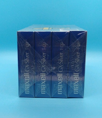 Maxell VHS Video Cassette 6 Hour Standard Grade 4 Pack T-120 Blank Tapes SEALED - Foto 8 di 8