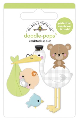 6er Pack - Doodlebug Doodle - Pops 3D Aufkleber - Sonderversand - DP6780