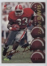 1995 Classic 5 Sport Signings Red Foil Signature /1995 Terrell Davis HOF 8y6