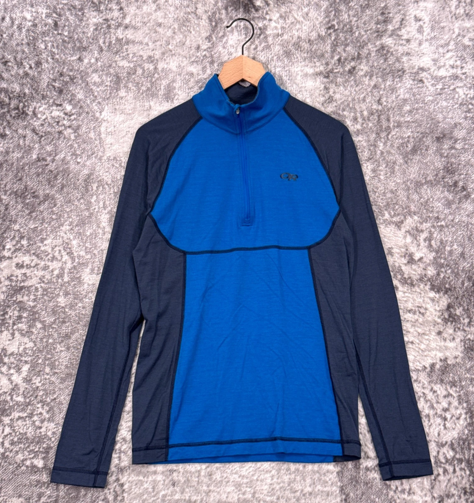 Outdoor Research Base Layer Medium Mens Merino Wool Alpine Onset Zip Shirt