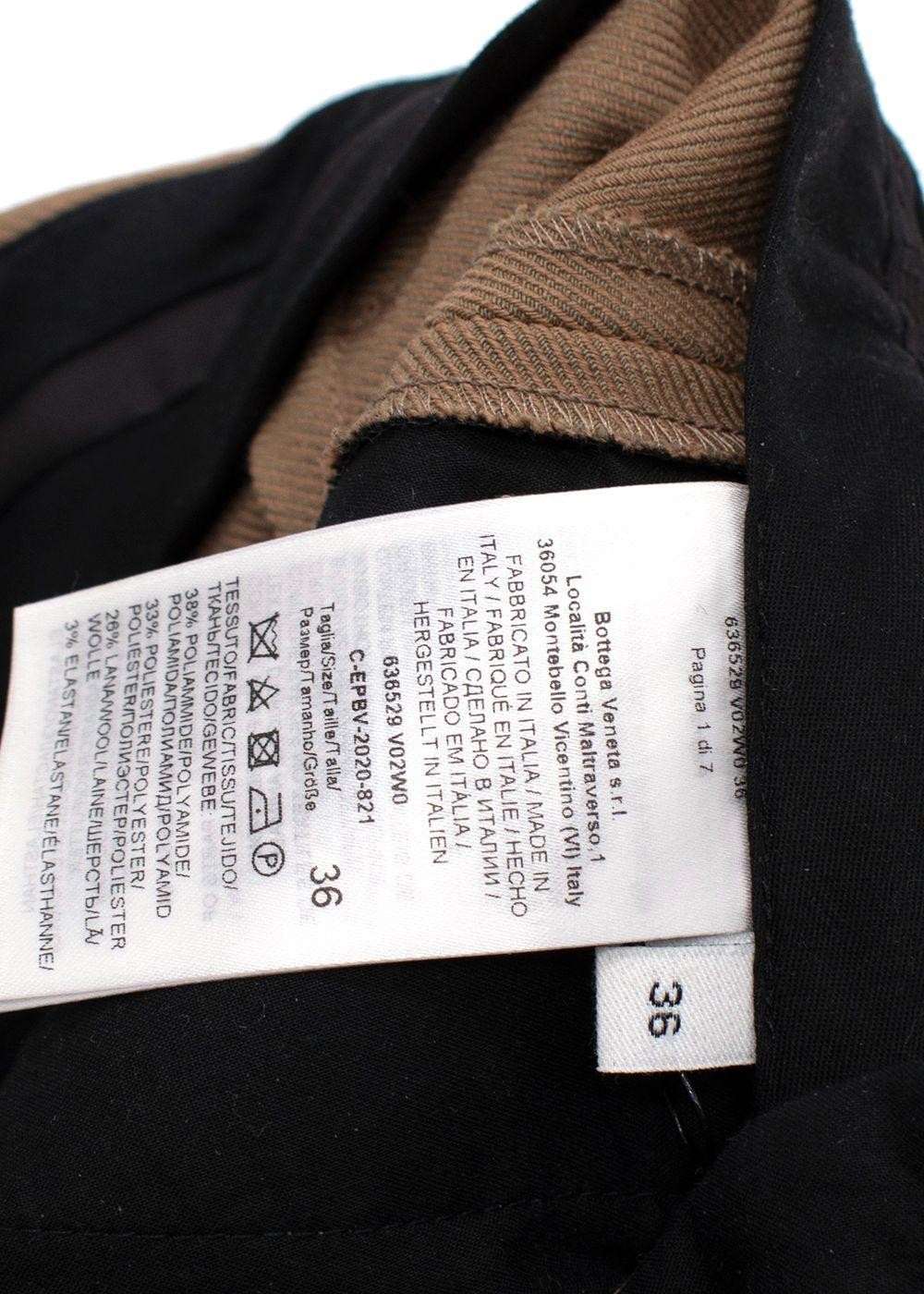 Bottega Veneta High Rise Camel Textured Trousers image 3