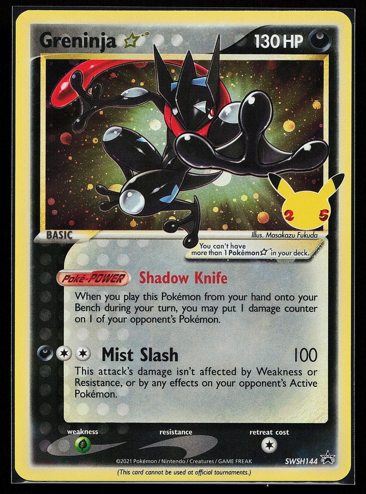 Greninja Star SWSH144 Holo Sword & Shield Promo Pokemon Card