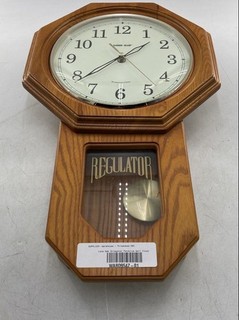 Lone Oak Wooden Octagonal Pendulum Regulator Westminster Chime Wall Clock