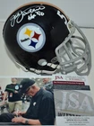 JACK LAMBERT SIGNED CUSTOM FACE MASK MINI HELMET PITTSBURGH STEELERS HOF 90 JSA