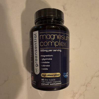 Greensential Magnesium Complex 500mg 120 Veggie Capsules Non-GMO Vegan