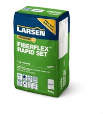 Larsen Rapid set Flex Flexible Floor and Wall Tile Adhesive 20kg -White