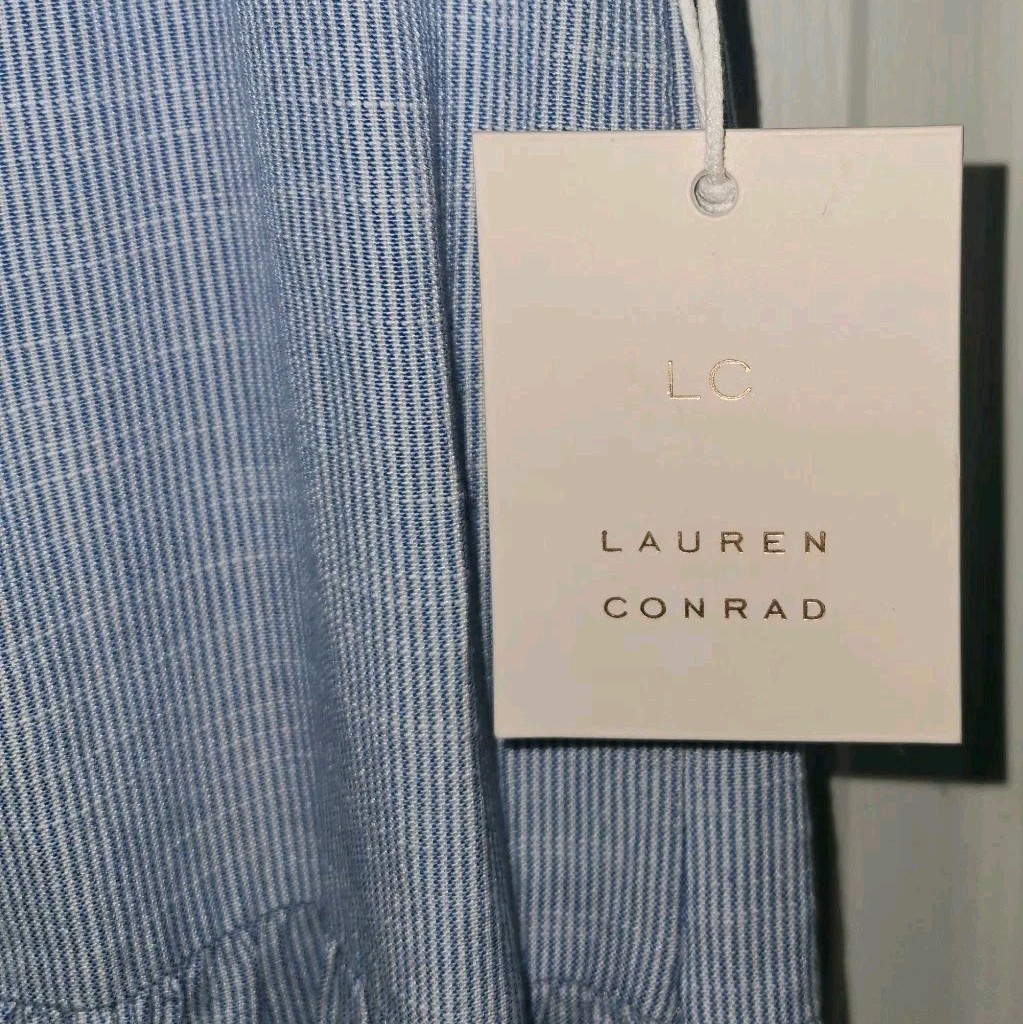 Lauren Conrad Women's Flared Pleated Skirt Elastic Waist Size L New With Tags