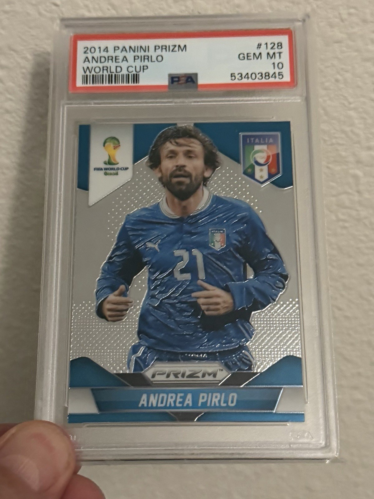 2014 Panini Prizm World Cup #128 Andrea Pirlo PSA 10