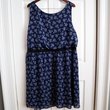 Target Xhilaration Plus Size 4x Blouson Dress Vintage Bicycle Print Knee Length