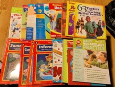 Lot of 17 - Grades 3-4 Teacher Workbooks Writing, Vocabulary And Other Subjects