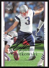 Stephen Gostkowski Signed 2007 Upper Deck RC 109 New England Patriots