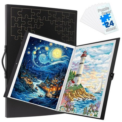 Extra Large Puzzle Storage Folder Keeper with 24 Puzzle Glue Sheets, Puzzle F...