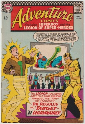 Adventure Comics #348 (Sep 1966, DC), FN-VFN (7.0), Legion vs. Dr. Regulus