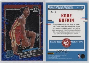2023 Panini Donruss Optic Rated Fast Break Blue Prizm /49 Kobe Bufkin Rookie RC