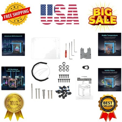 Adventurer 5M 3D Printer Enclosure kit, DIY Design, Reduce Noise, Increase Sa...