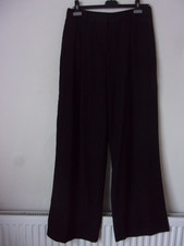 New Mango Black Wide Leg Pleated Trousers Size: UK 14 RRP: £45.99