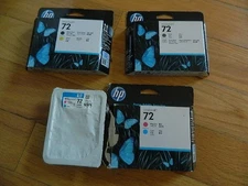 GENUINE SET 3 HP 72 PRINTHEADS DESIGNJET T610 T1100 C9380A C9383A C9384A NEW