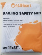 Child Safety Net - Banister Guard for Baby, Pet 15' x 33" Rail Balcony Banister