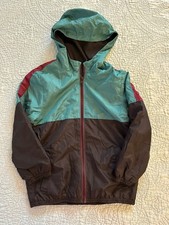 Boys Nylon Windbreaker Hooded Size 5 Pockets Mesh Lining