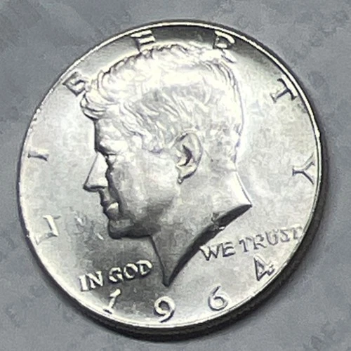Kennedy 1964 Half Dollar Uncirculated 90% Silver Coin 50C 0.9 Fineness