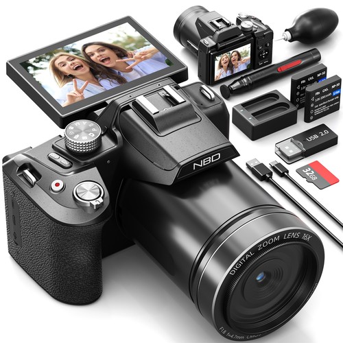5K 64MP Digital Cameras for Photography Professional Camera for YouTube WiFi