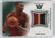 2022 Sportkings Volume 3 Premium Single Memorabilia Green 1/5 Chris Bosh HOF rf2