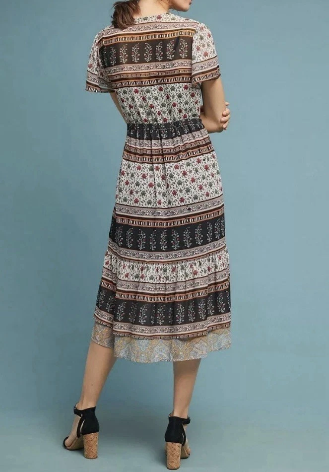 Vestido midi provenzal One September para mujer mediano boho femenino romántico floral Foto 2 de 4